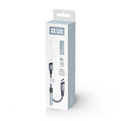 Перехідник USB-C M to Lightning F 0.17m gray ColorWay (CW-AD-CL)