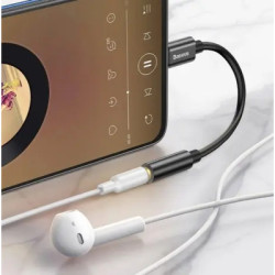 Перехідник USB-C M to 3.5mm F 0.1m black Baseus (CATL54-01)