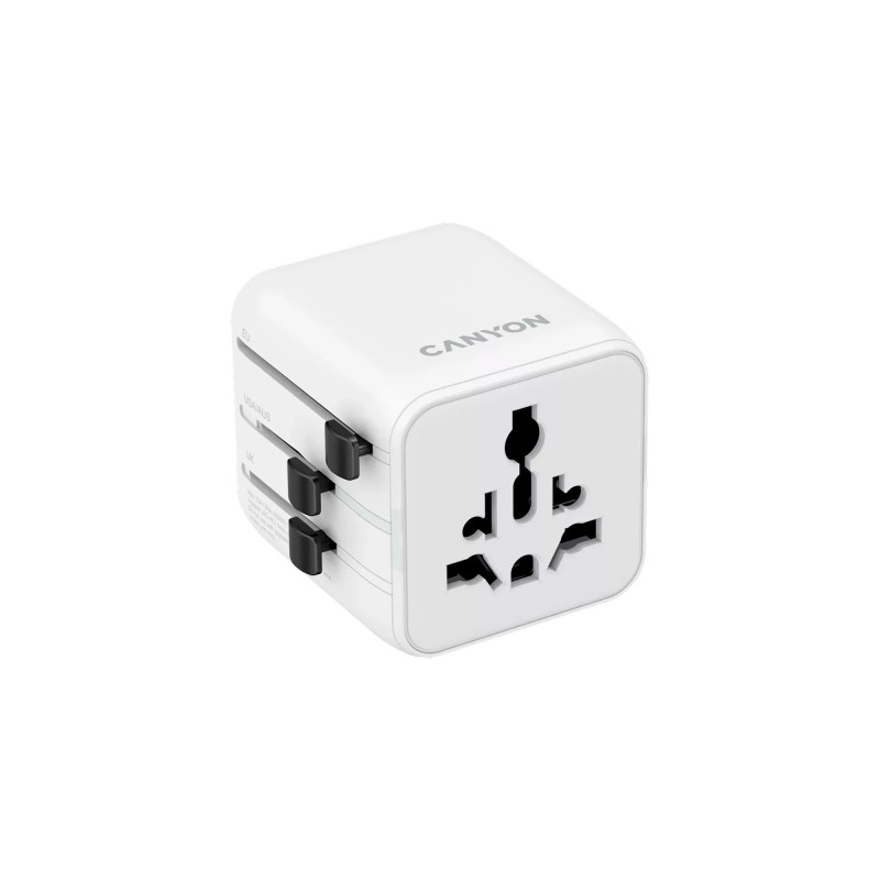 Перехідник Canyon Travel Adapter OnTour One EU/UK/US/AUS White (CNS-TA1005W)
