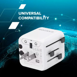 Перехідник Canyon Travel Adapter OnTour One EU/UK/US/AUS White (CNS-TA1005W)