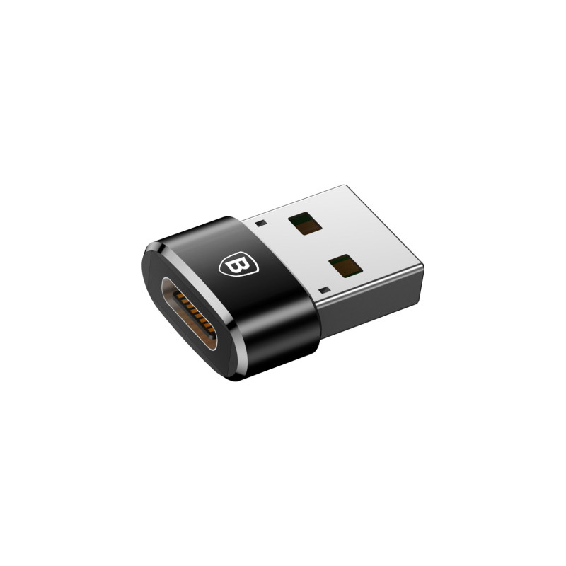 Перехідник USB 2.0 AF to USB-C black Baseus (CAAOTG-01)