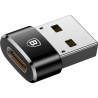 Перехідник USB 2.0 AF to USB-C black Baseus (CAAOTG-01)