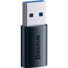 Перехідник USB 3.1 M to USB-C F blue Baseus (ZJJQ000103)