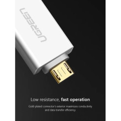 Перехідник OTG USB 2.0 AF to Micro 5P US195 white Ugreen (30529)