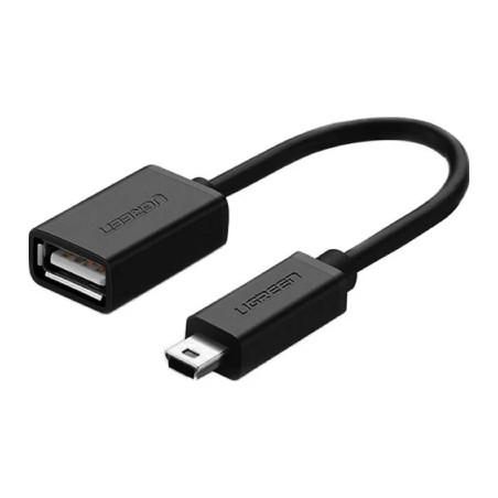 Перехідник OTG USB 2.0 AF to Mini 5P 0.1m US249 black Ugreen (10383)