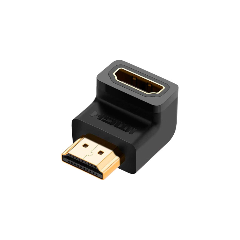Перехідник HDMI M to HDMI F 90° corner Down HD112 black Ugreen (20109)