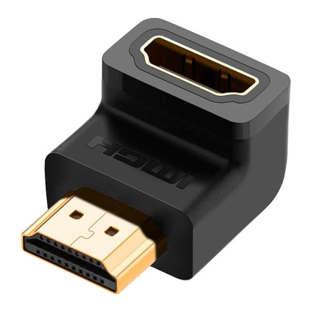 Перехідник HDMI M to HDMI F 90° corner Down HD112 black Ugreen (20109)