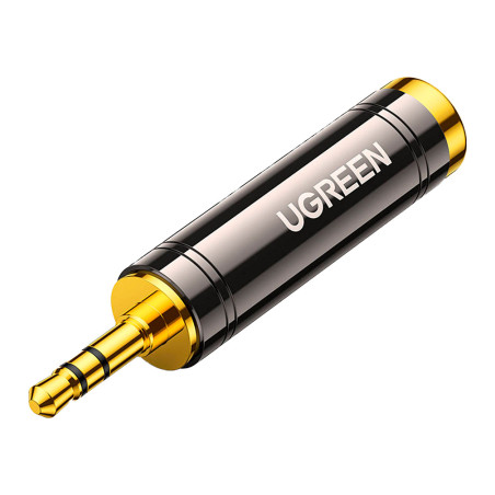 Перехідник 3.5mm M to 6.35mm F AV168 black Ugreen (60711)