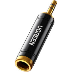 Перехідник 3.5mm M to 6.35mm F AV168 black Ugreen (60711)