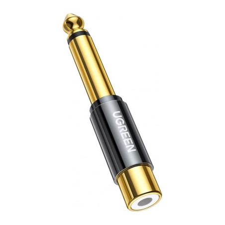 Перехідник 6.35mm M to RCA F AV169 black Ugreen (80731)