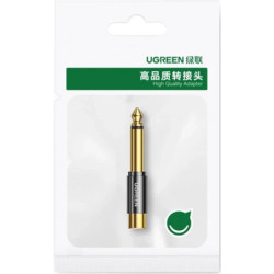 Перехідник 6.35mm M to RCA F AV169 black Ugreen (80731)