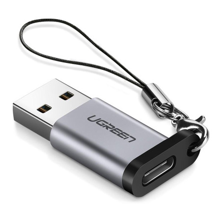Перехідник USB 3.0 AM to USB-C F gray Ugreen (50533)