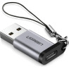 Перехідник USB 3.0 AM to USB-C F gray Ugreen (50533)