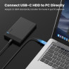 Перехідник USB 3.0 AM to USB-C F gray Ugreen (50533)