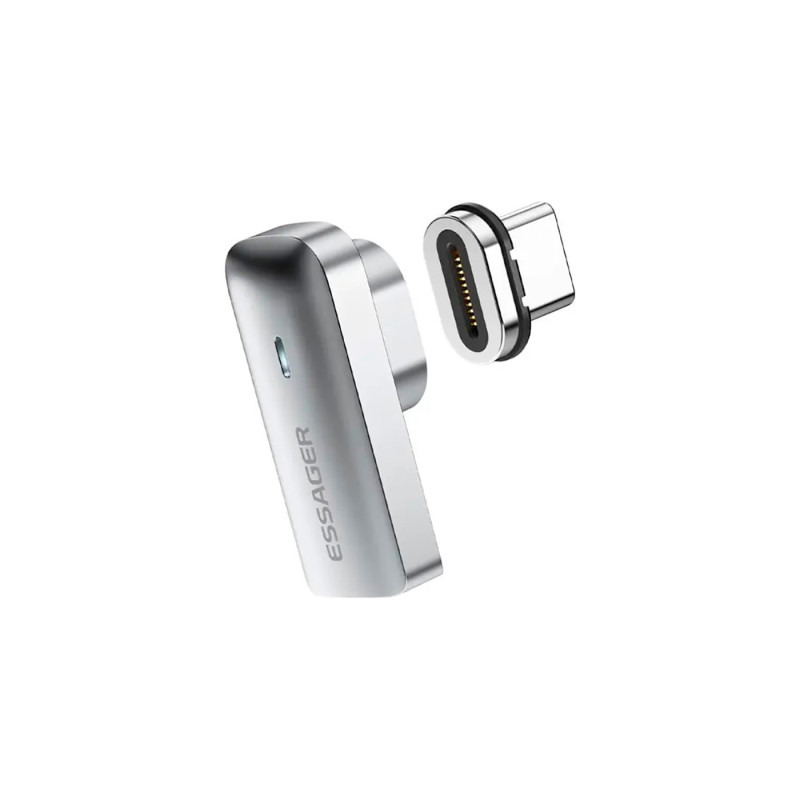 Перехідник USB-C magnetic 20Gbps 4K 90° corner Essager (EZJCX-RJ0G)