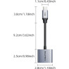 Перехідник USB-C M to 3.5mm F + USB-C F PD60W Cabletime (CA915750)