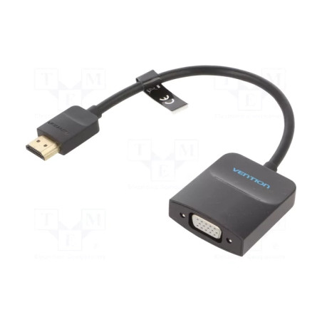 Перехідник HDMI M to VGA F 0.15m black Vention (42154)