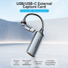 Перехідник USB-C + USB-A to HDMI M 0.1m video capture gray Vention (ACWHA)
