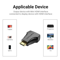 Перехідник HDMI to Mini HDMI black Vention (AISB0)