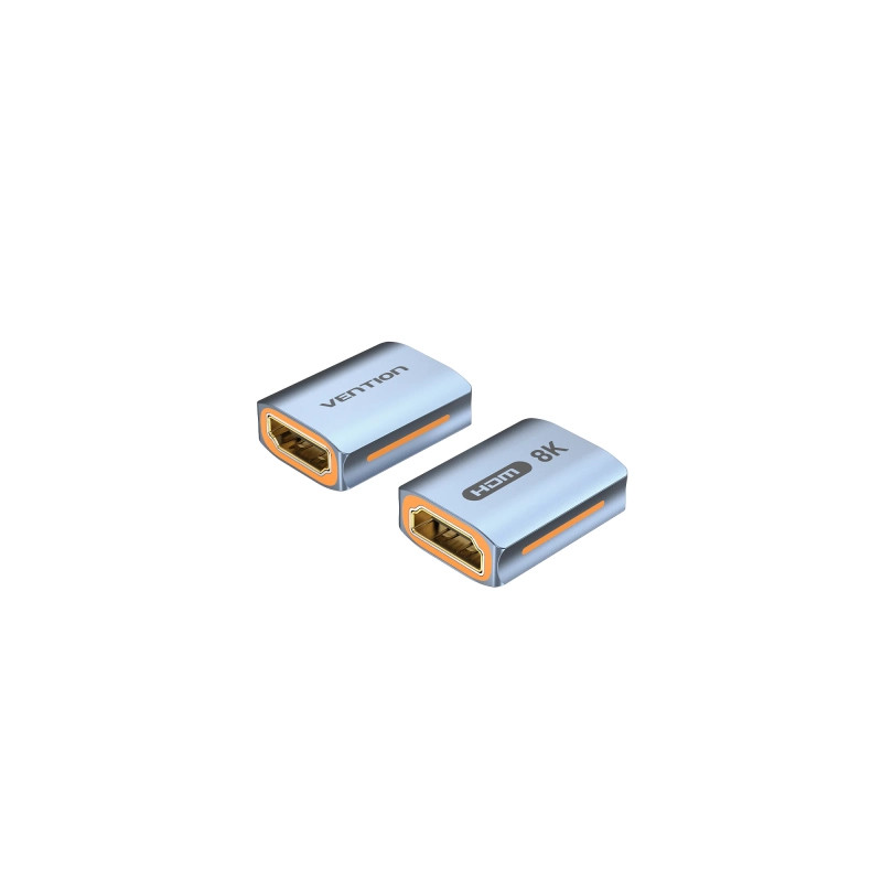 Перехідник HDMI F to HDMI F 8K Aluminum black Vention (AIUH0)