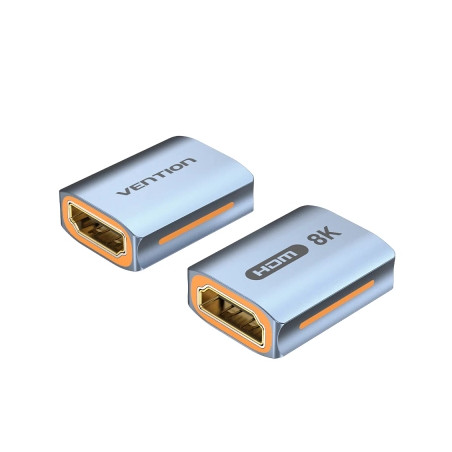 Перехідник HDMI F to HDMI F 8K Aluminum black Vention (AIUH0)