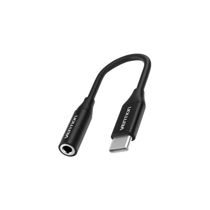 Перехідник USB-C M to 3.5mm F 0.1m DAC black Vention (BIHBA)