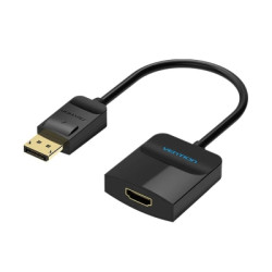 Перехідник DisplayPort M to HDMI F 0.15m black Vention (HBGBB)