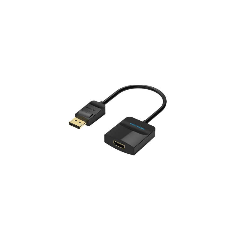 Перехідник DisplayPort M to HDMI F 0.15m black Vention (HBGBB)