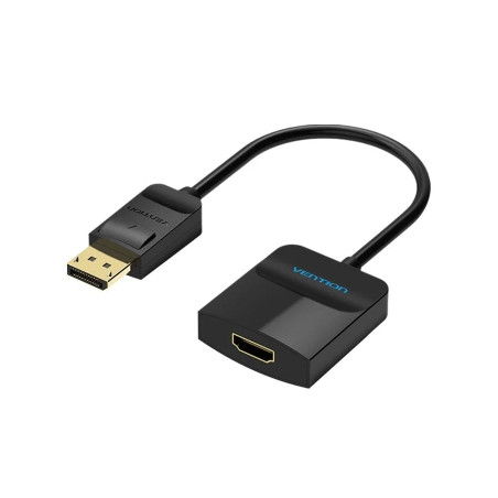 Перехідник DisplayPort M to HDMI F 0.15m black Vention (HBGBB)