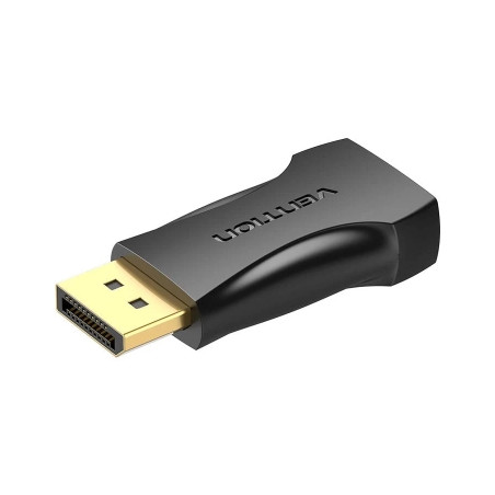 Перехідник DisplayPort M to HDMI F black Vention (HBOB0)