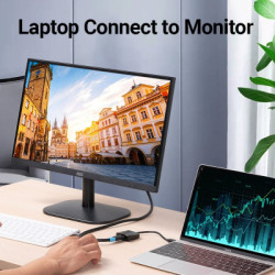 Перехідник USB-C to HDMI 0.15m black Vention (TDCBB)