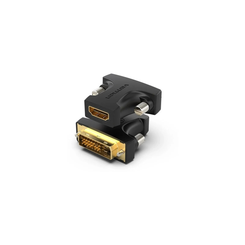 Перехідник HDMI F to DVI M 24+1pin black Vention (AILB0)