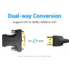 Перехідник HDMI F to DVI M 24+1pin black Vention (AILB0)