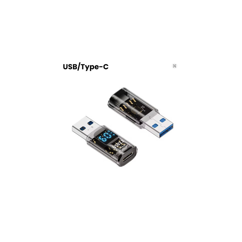 Перехідник USB 3.2 AM to USB-C F 10Gbps QC 36W PD60W with display XoKo (AC-230TCU)