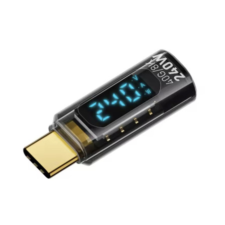 Перехідник USB-C M to USB-C F 40Gbps 240W 8K with display XoKo (AC-240TCС)