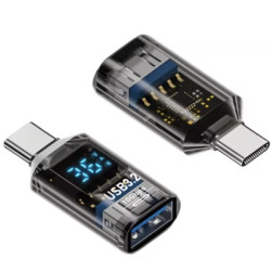 Перехідник OTG USB 3.2 AF to USB-C M 10Gbps QC 36W with display XoKo (AC-322UTC)