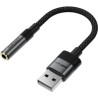 Перехідник USB AM to 3.5mm F 0.15m black Acefast (6974316285298)