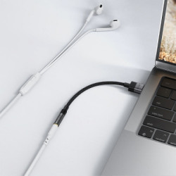 Перехідник USB AM to 3.5mm F 0.15m black Acefast (6974316285298)