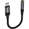 Перехідник USB-C to 3.5mm F 0.15m DAC audio black Acefast (6974316285281)