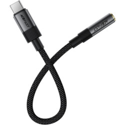 Перехідник USB-C to 3.5mm F 0.15m DAC audio black Acefast (6974316285281)