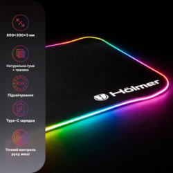 Килимок для мишки Hölmer GMP-02RGB з підсвіткою (GMP-02RGB)