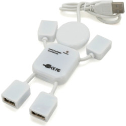 Концентратор Voltronic USB 2.0 to 4xUSB man OEM (YT-HM4-W)