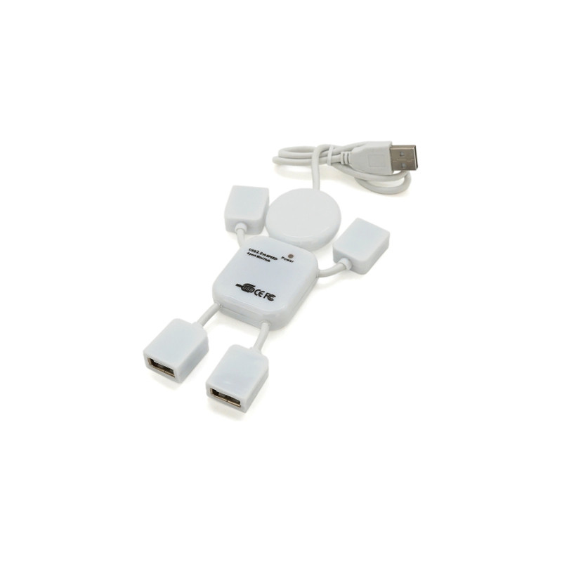 Концентратор Voltronic USB 2.0 to 4xUSB man OEM (YT-HM4-W)