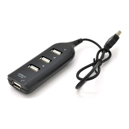 Концентратор Voltronic USB 2.0 to 4xUSB black (DNS-HUB4-OB)