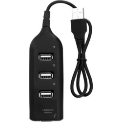 Концентратор Voltronic USB 2.0 to 4xUSB black (DNS-HUB4-OB)