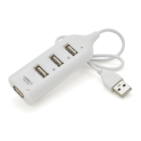 Концентратор Voltronic USB 2.0 to 4xUSB white (DNS-HUB4-OW)