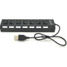 Концентратор Voltronic USB 2.0 to 7xUSB with switches black (YT-H7SHS-B)