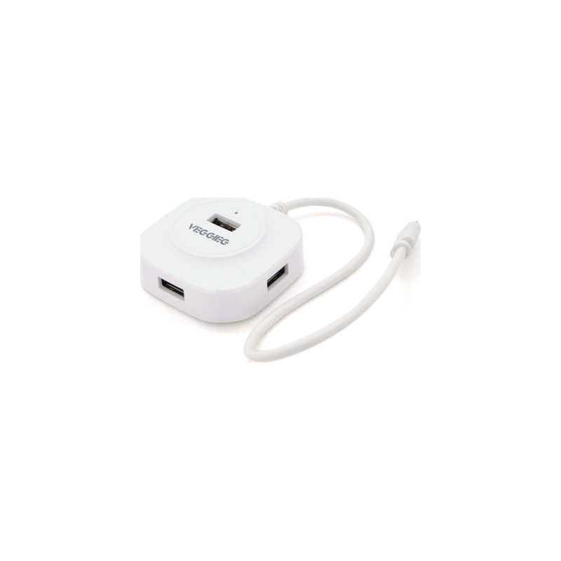 Концентратор VEGGIEG USB-C 4xUSB 2.0 0.2m white (YT-TC-V-C242)