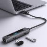 Концентратор XoKo USB-C 5-in-1 USB 3.0 + USB 2.0 + SD/TF + RJ45 100Mbps silver (XK-AC-350)