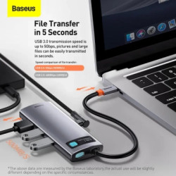 Концентратор Baseus USB-C 6-in-1 (CAHUB-CW0G)